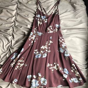 Purple Floral Summer Dress (Garage Brand)